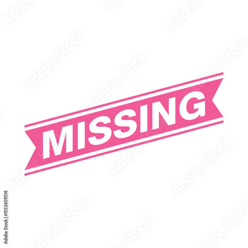 Missing Letter Rubber Stamp Vector Template
