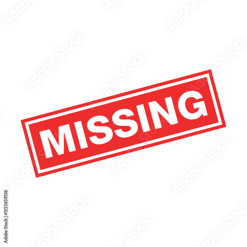 Missing Letter Rubber Stamp Vector Template
