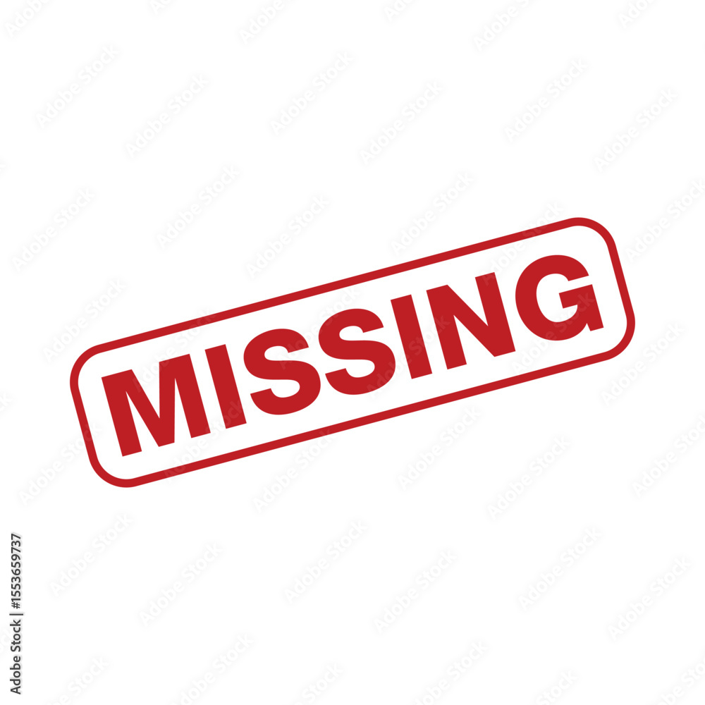 Fototapeta premium Missing Letter Rubber Stamp Vector Template