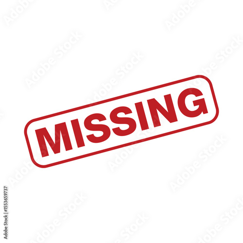 Missing Letter Rubber Stamp Vector Template