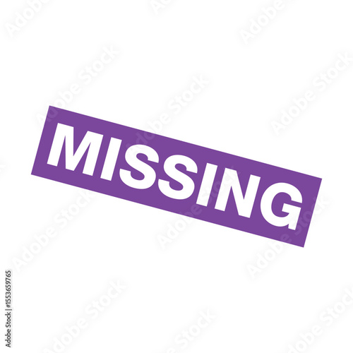 Missing Letter Rubber Stamp Vector Template