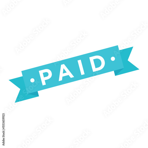 Paid Letter Rubber Stamp Vector Template