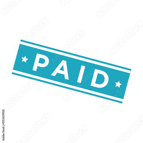 Paid Letter Rubber Stamp Vector Template