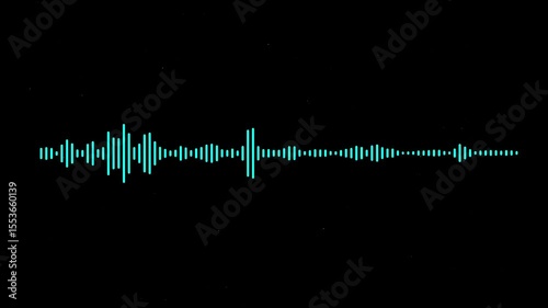 spectrum form white video footage of audio visualizer on black background. Line digital minimalist voice and soundtrack audio waveform equalizer. audio wave, audio bar, Futuristic sound wave