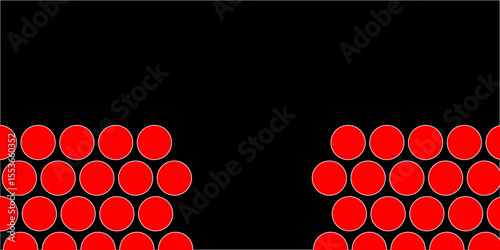 Red tiles wall. round marble textures, ball tiles. Top view pavement circle block red texture with seamless patterns floor background. Air Bubble wrap texture background. Textured Background.