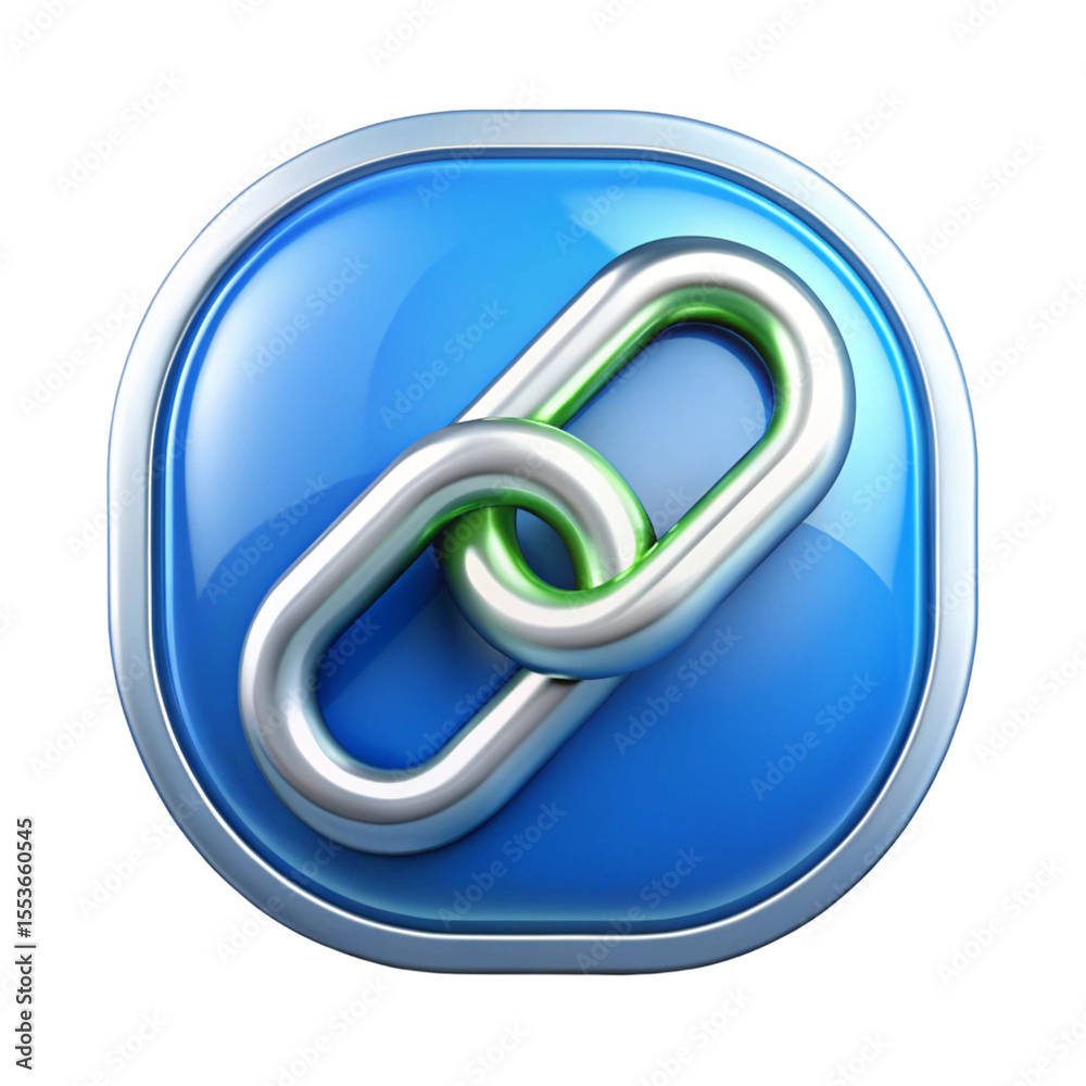 Obraz premium 3d chrome metal icon