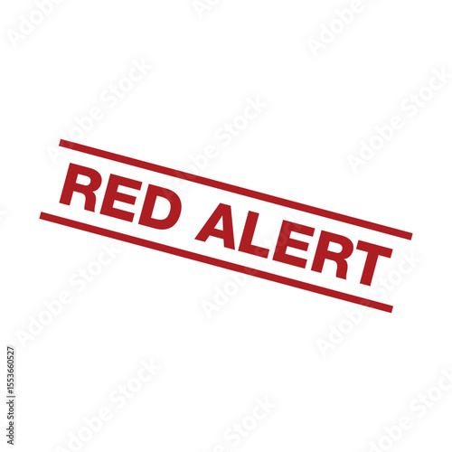 Red Alert Letter Rubber Stamp Vector Template