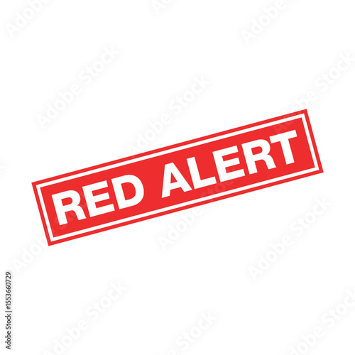Red Alert Letter Rubber Stamp Vector Template