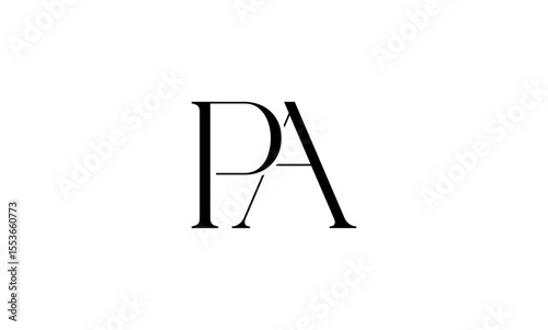 PA initial letters, monogram logo