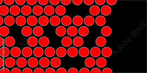 Red tiles wall. round marble textures, ball tiles. Top view pavement circle block red texture with seamless patterns floor background. Air Bubble wrap texture background. Textured Background.
