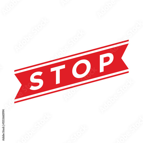 Stop Letter Rubber Stamp Vector Template