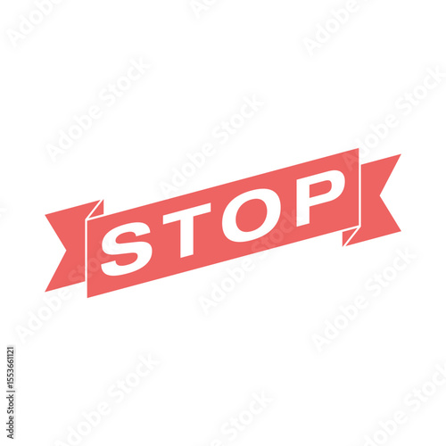 Stop Letter Rubber Stamp Vector Template