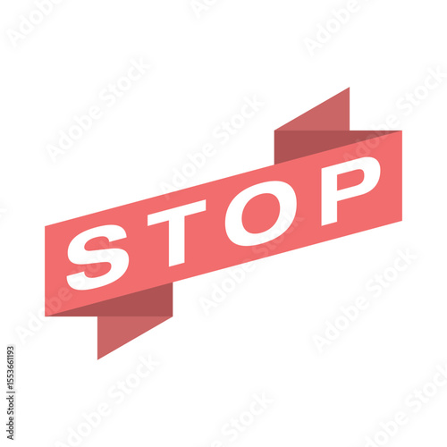 Stop Letter Rubber Stamp Vector Template