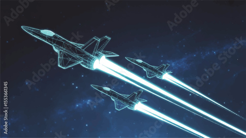 Futuristic Fighter Jets High-Speed Aviation Innovation