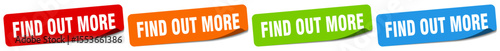 find out more sticker. find out more sticker set on white background