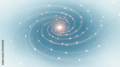 Abstract Futuristic Tech Spiral Background