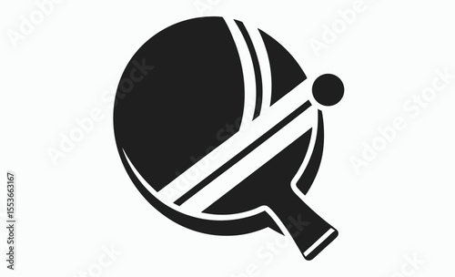 ping pong icon, table tennis symbol, paddle and ball vector,  mobile concept and web design, vector illustration 