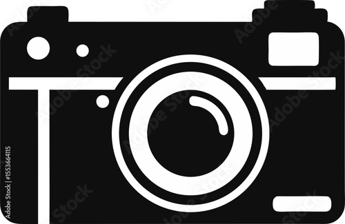 Vintage Camera Silhouette Vector Illustration 