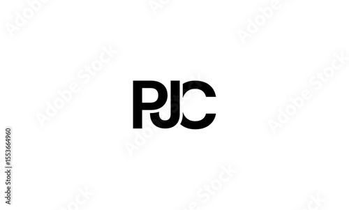 PJC initial letters, monogram logo