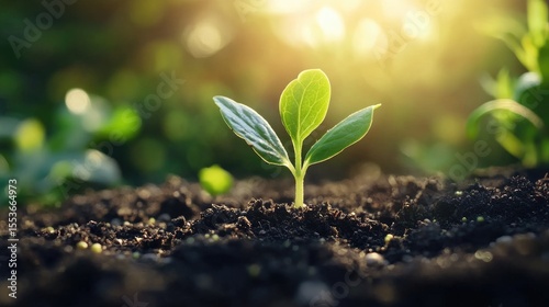 Plant seeding growing step concept under sunlight. Baby bud, green leaves, germ bud, flowering stages. Gardening, plantation, ecology, agriculture, new life, environmental, tree grow. Growth, new