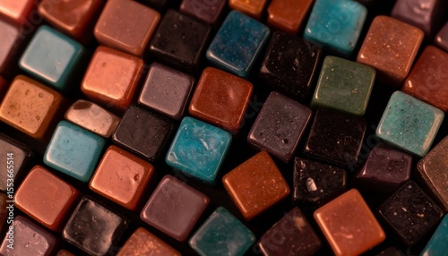 Colorful Mosaic Tiles in Various Shades for Crafts