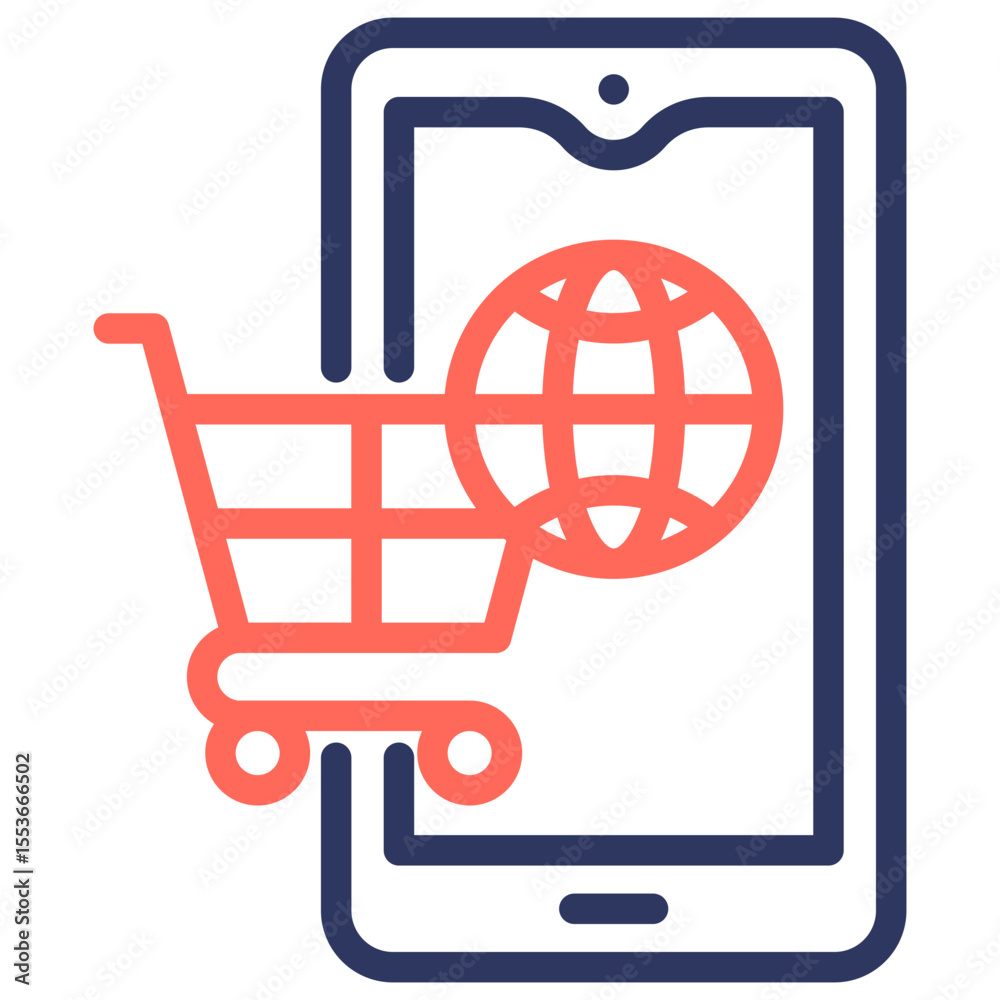 Mobile Shopping Icon