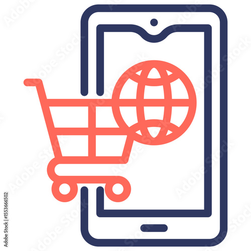 Mobile Shopping Icon