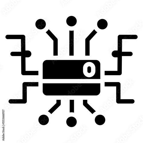 Intelligent System vector icon style