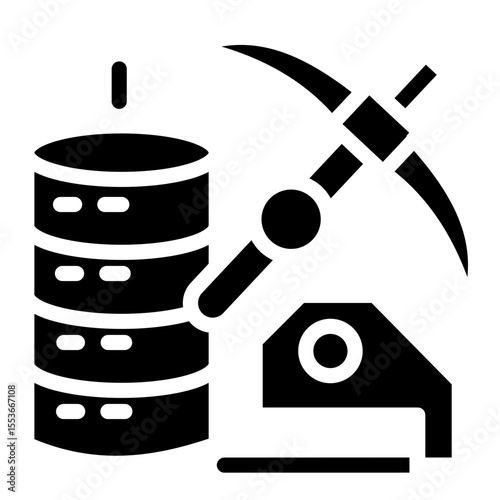 Data Mining vector icon style