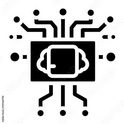 Intelligent System vector icon style