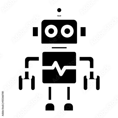 Robotics Engineering vector icon style