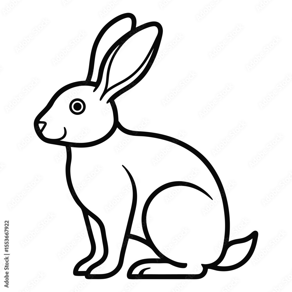 custom made wallpaper toronto digitalvector illustration of a rabbit