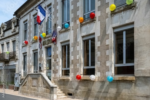 Pouilly-sur-Loire in France, the city hall
 photo
