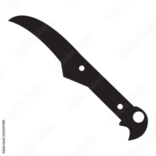Knife icon vector. Hunting knife illustration sign. Military knife communication symbol. Cold weapon web icon set.