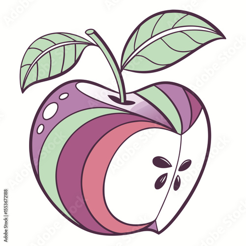 vector illustration of an apple