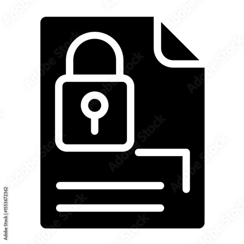 Secure File Vector Icon Style  