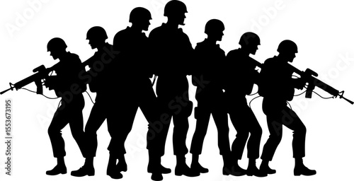 American Army  Soldiers Honoring a Fallen Comrade Vector Bundle
