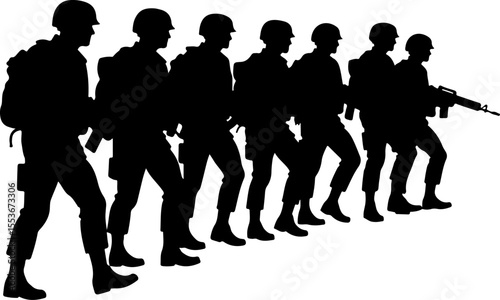 American Army  Soldiers Honoring a Fallen Comrade Vector Bundle