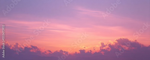 Beautiful Sunset Sky with Colorful Clouds