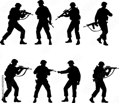American Army  Soldiers Honoring a Fallen Comrade Vector Bundle