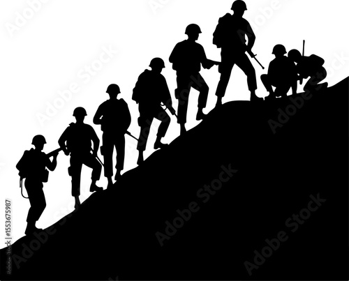 American Army  Soldiers Honoring a Fallen Comrade Vector Bundle