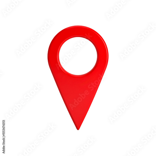 Free Download Bright red 3d map pointer icon indicating location isolated on transparent background - GFXLoad