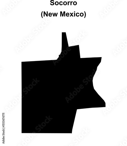 Socorro (New Mexico) blank outline map