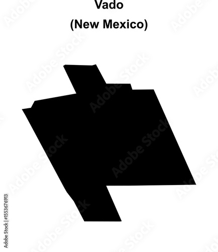 Vado (New Mexico) blank outline map