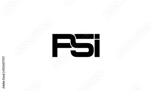 PSI initial letters, monogram logo