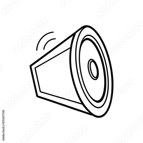 speaker line art 