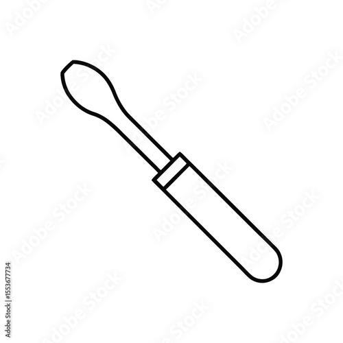 chisel line art