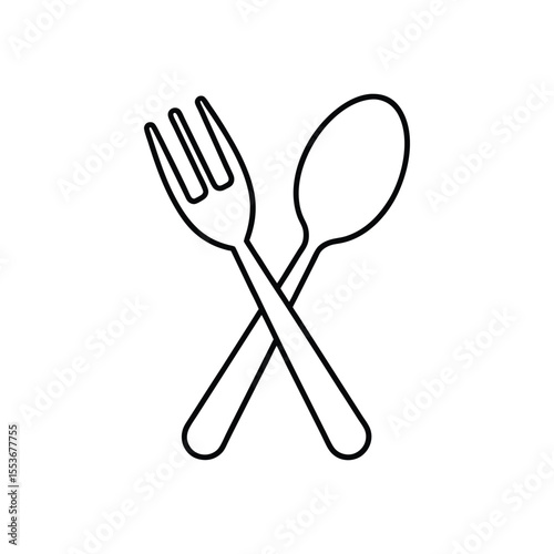 cutlery line art