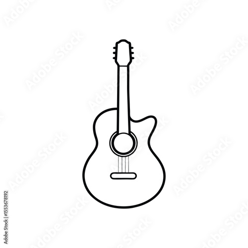 guitar line art
