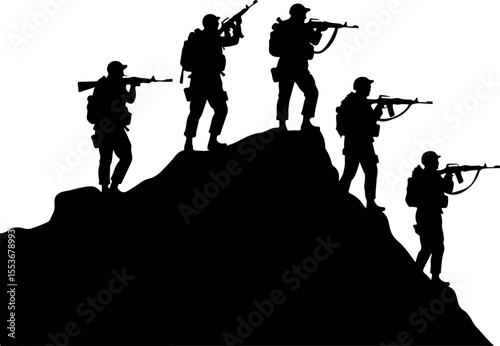 American Army  Soldiers Honoring a Fallen Comrade Vector Bundle